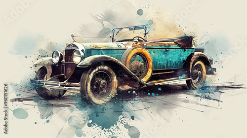 car, auto, automobile, vehicle, transport, luxury, classic, transportation, drive, toy, vintage, sports, model, design, sport, speed, road, wheel, new, fast, old, style, generative, ai, steampunk, ret