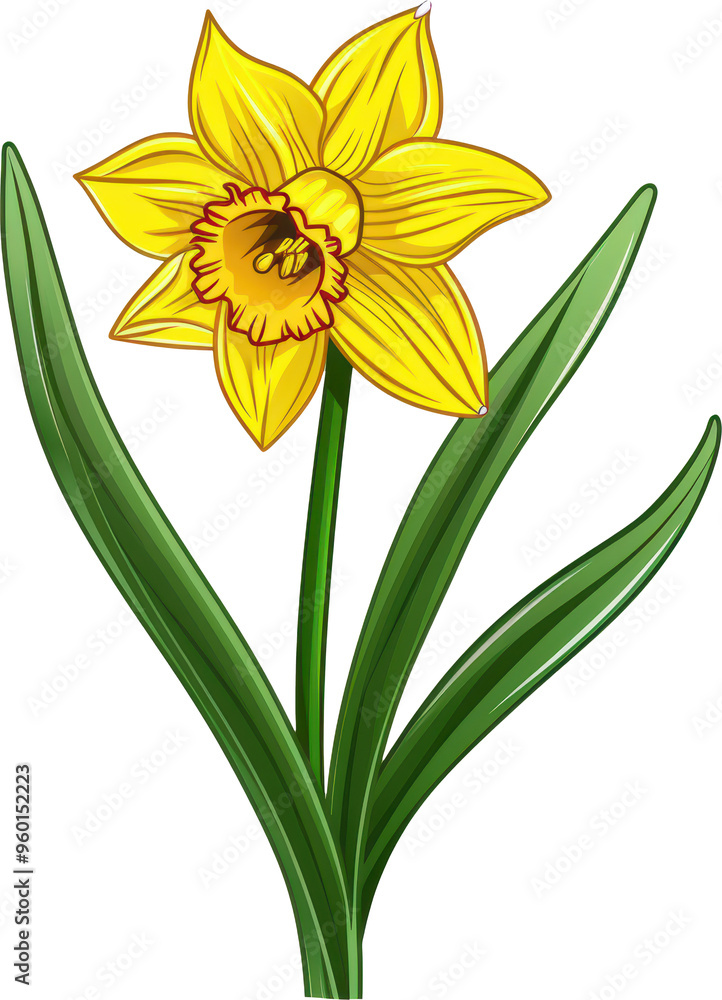 A bright yellow daffodil