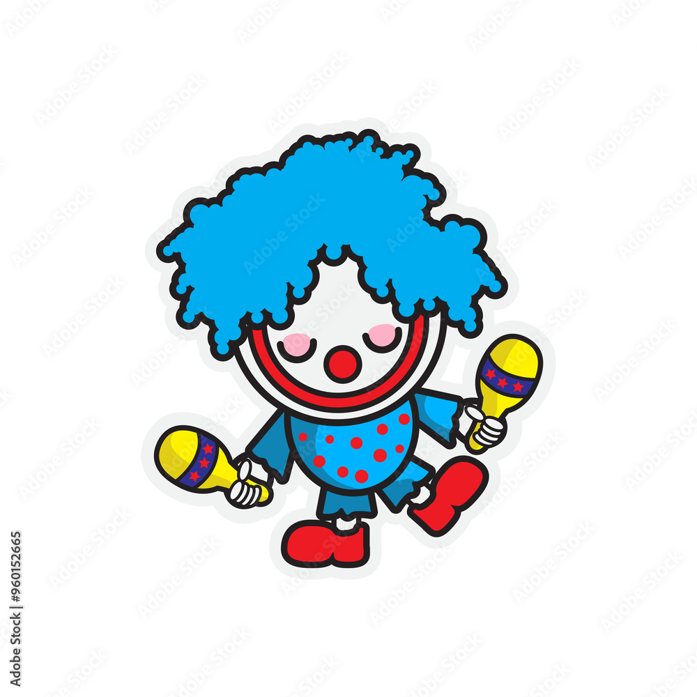 The funny Clown illustration The funny Clown illustration