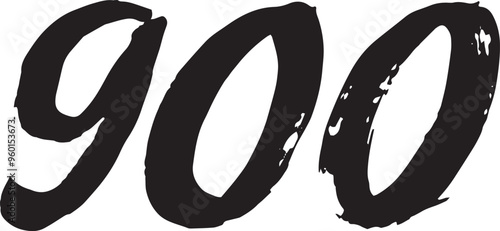 900 vector brush stroke illustration