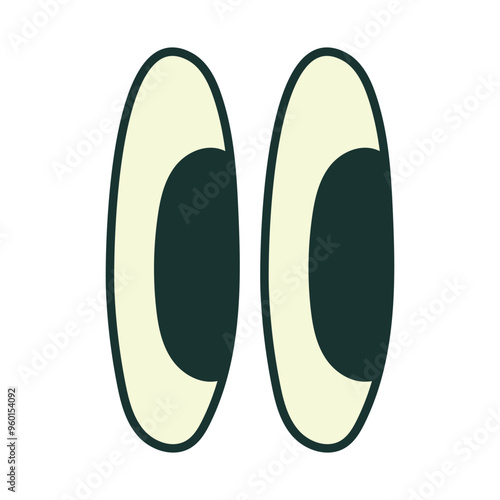 Cartoon surprised eyes. Isolated vector illustration for your design