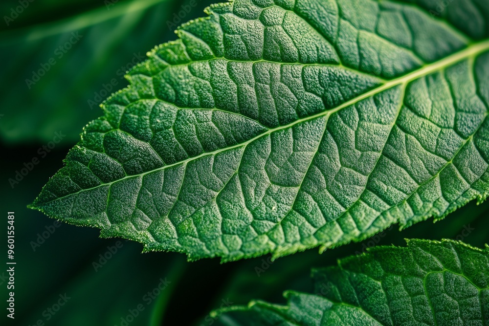 Macro image of ultra detailed fresh green leaf Macro image of ultra detailed fresh green leaf