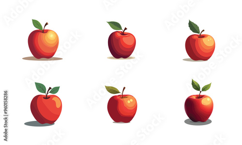 Flat Apple Vector Art work Illustration
