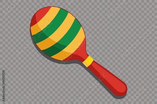 Maracas Icon on Transparent Background