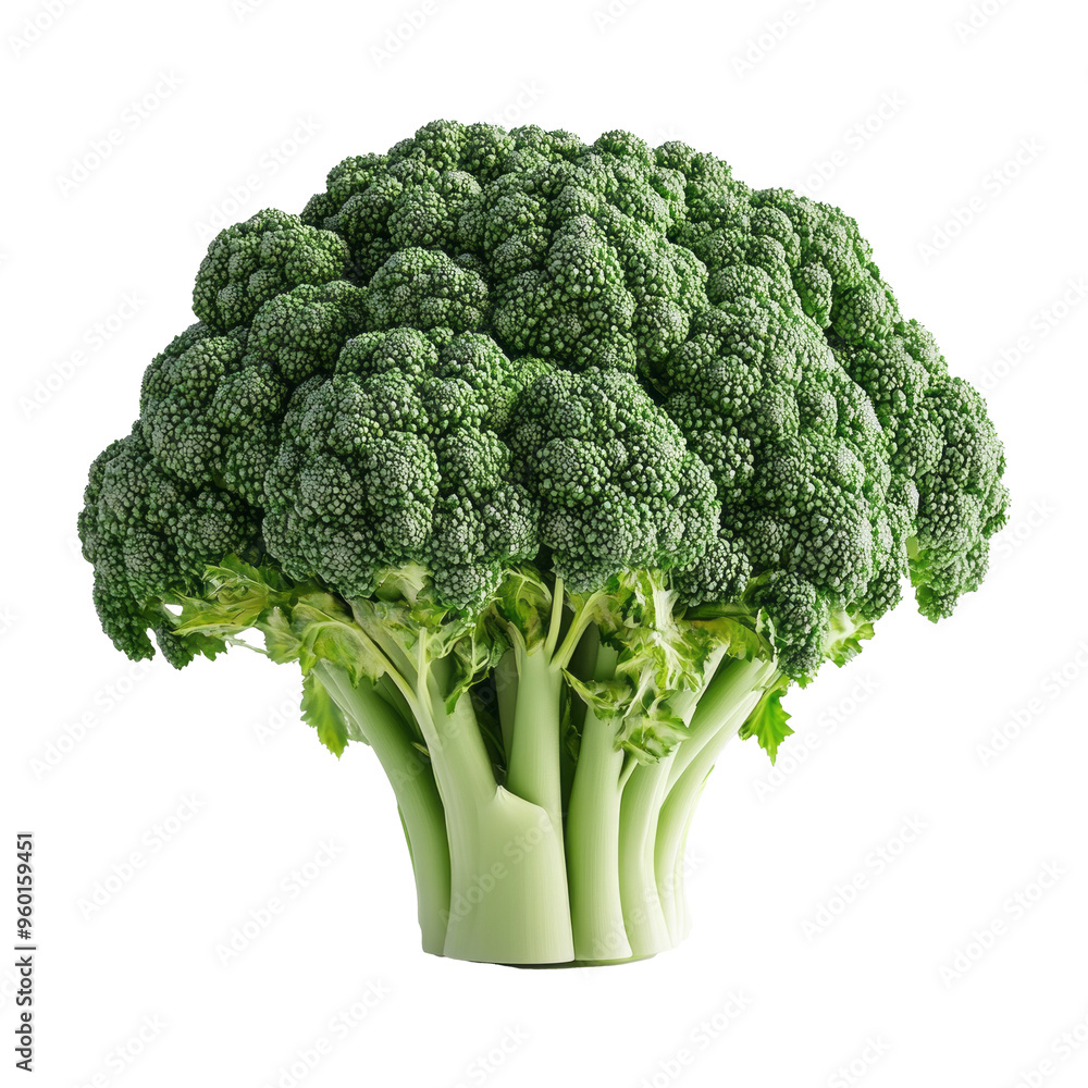 Fresh broccoli isolated background. Full depth of field. Generative AI technology. Fresh broccoli isolated background. Full depth of field. Generative AI technology.