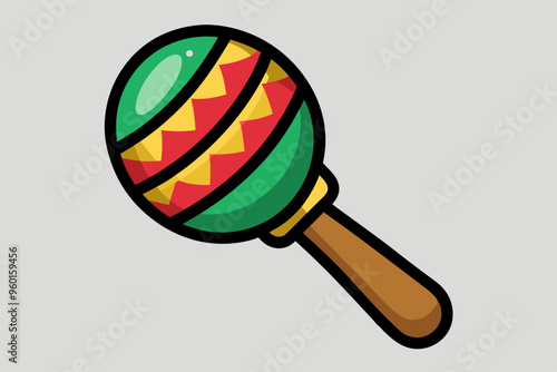 Maracas Icon on Transparent Background