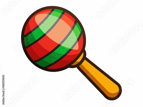 Maracas Icon on Transparent Background