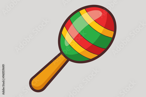 Maracas Icon on Transparent Background