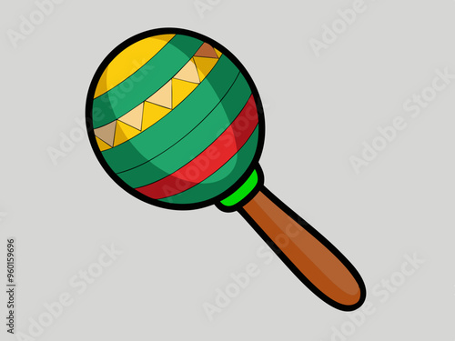 Maracas Icon on Transparent Background