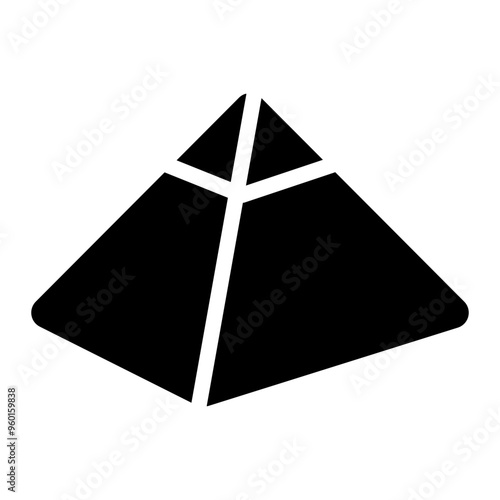 pyramid, giza, egypt, landmark, building solid or glyph icon
