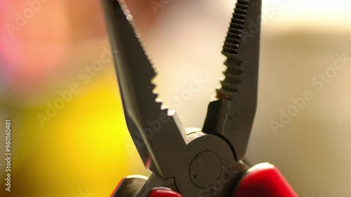 Multifunctional swiss army knife in close-up photo