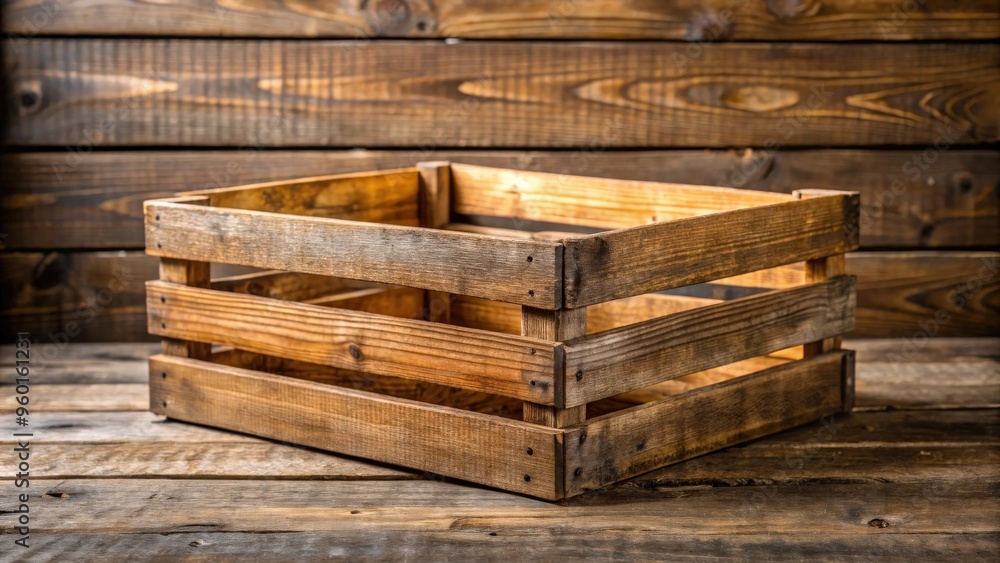 Rustic wooden crate perfect for farmhouse decor and DIY projects Rustic wooden crate perfect for farmhouse decor and DIY projects