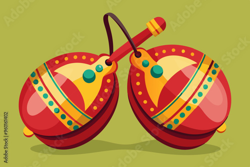 Castanets. Musical instrument.
