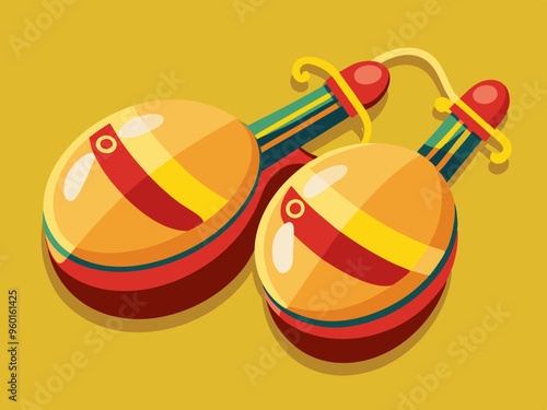 Castanets. Musical instrument.
