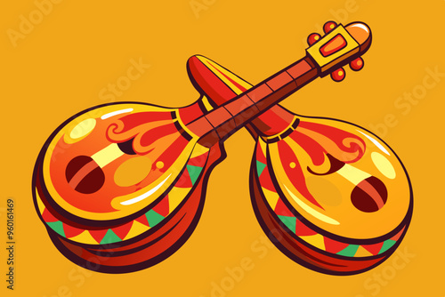 Castanets. Musical instrument.
