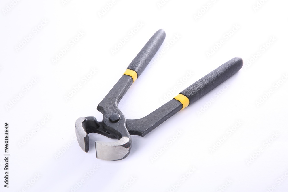 One pincers isolated on white. Carpenter's tool One pincers isolated on white. Carpenter's tool