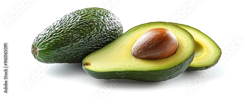 Fresh Avocado Photo -  Whole and Sliced Avocado with Seed photo