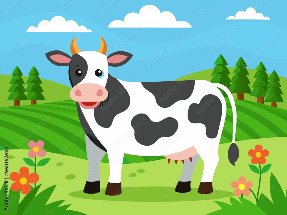 Happy Cow Grazing Happy Cow Grazing