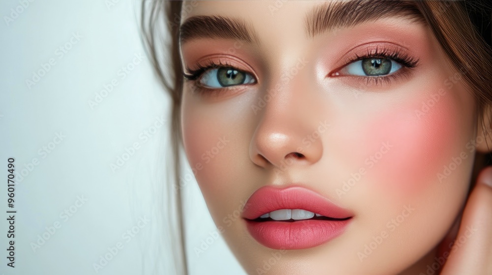 Beautiful Woman Getting Professional Makeup Done Beautiful Woman Getting Professional Makeup Done