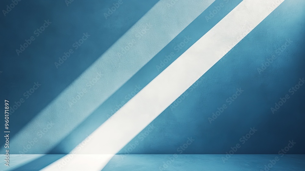 A blue wall with white lines and a white sun shining on it A blue wall with white lines and a white sun shining on it