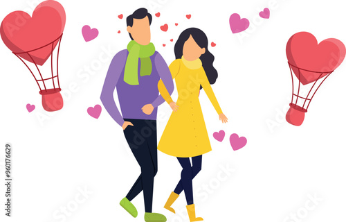 Wallpaper Mural A boy and a girl are walking. Torontodigital.ca