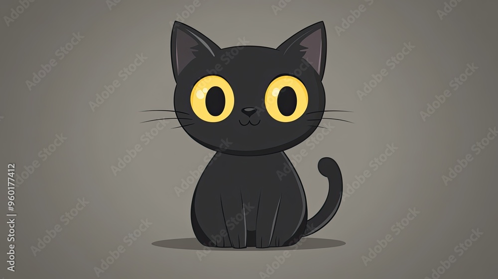 Obraz premium Adorable Black Cat