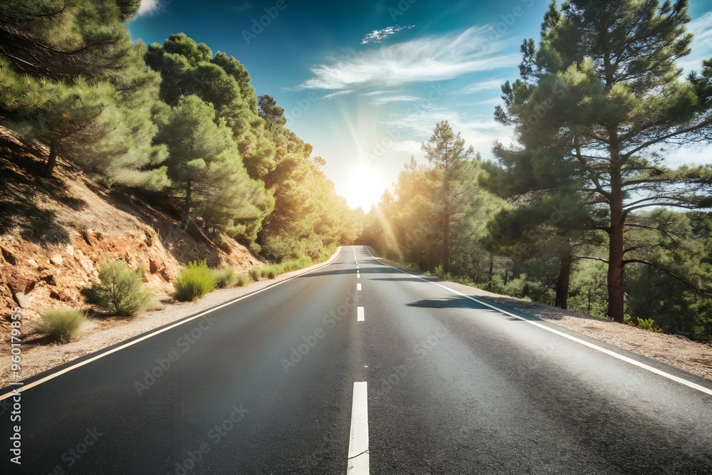 Wide Open Road with Clear Space for Text Wide Open Road with Clear Space for Text