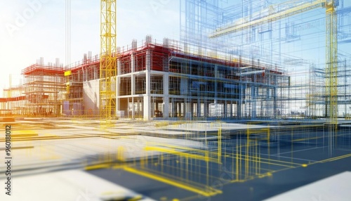 Innovative BIM Technology: 3D Digital Modeling Revolutionizing Architecture and Construction Industries. Cutting-edge Blueprints and Tech-driven Real Estate Solutions. Ideal for Cultural Inclusivity,  photo