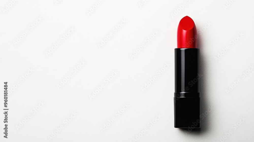 Red lipstick on a white background, representing beauty, femininity, and bold fashion choices. Red lipstick on a white background, representing beauty, femininity, and bold fashion choices.