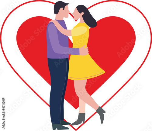 The couple held each other romantically.
