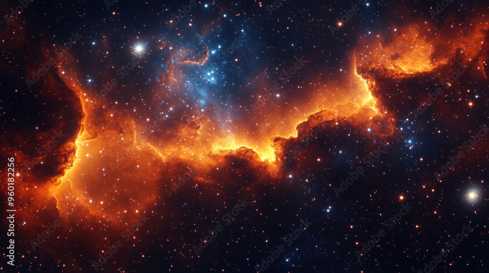 Fototapeta premium Galaxy background illustration with stars, space galaxy background, background with space, milky way supernova