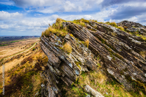 Roc'h Trevezel, one of the mountains summit located in the Finistère National Park in Brittany photo