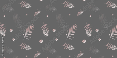 Creative conceptual images of abstract tree leaves, textures in a minimalistic style. Modern design templates for holidays, advertising, brand, bed linen. Ornament, seamless pattern, texture.