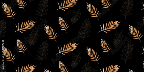 Creative conceptual images of abstract tree leaves, textures in a minimalistic style. Modern design templates for holidays, advertising, brand, bed linen. Ornament, seamless pattern, texture.