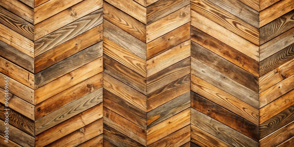 Chevron pattern wooden boards on warm brown wood background with worn texture Chevron pattern wooden boards on warm brown wood background with worn texture