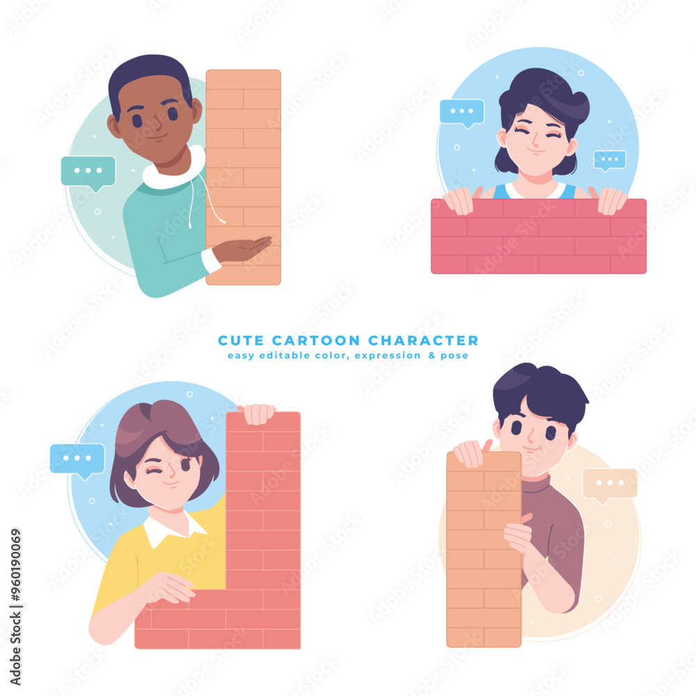 flat design people character illustration flat design people character illustration
