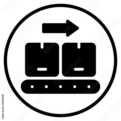 conveyor glyph icon