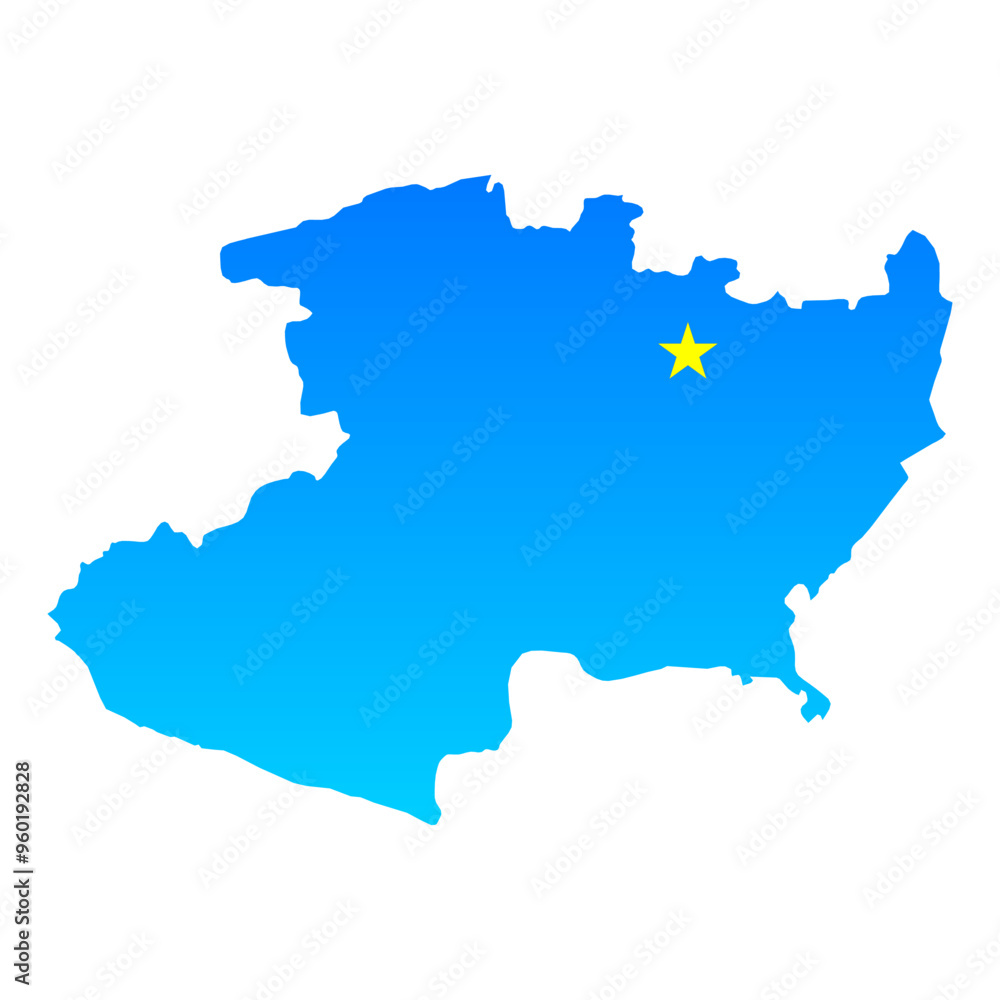 Map of Michoacan with its capital Morelia in Mexico with a professional blue style Map of Michoacan with its capital Morelia in Mexico with a professional blue style
