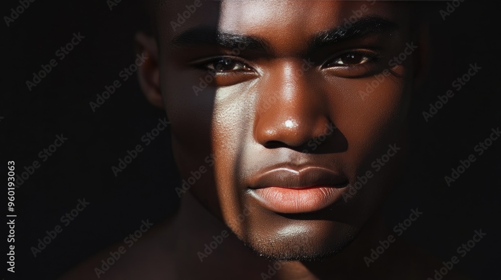 Beautiful Black Man in Subtle Studio Lighting Beautiful Black Man in Subtle Studio Lighting