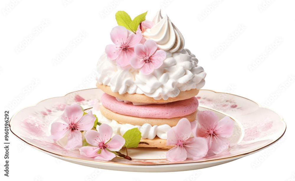 PNG Spring teatime dessert plate flower cream. PNG Spring teatime dessert plate flower cream.