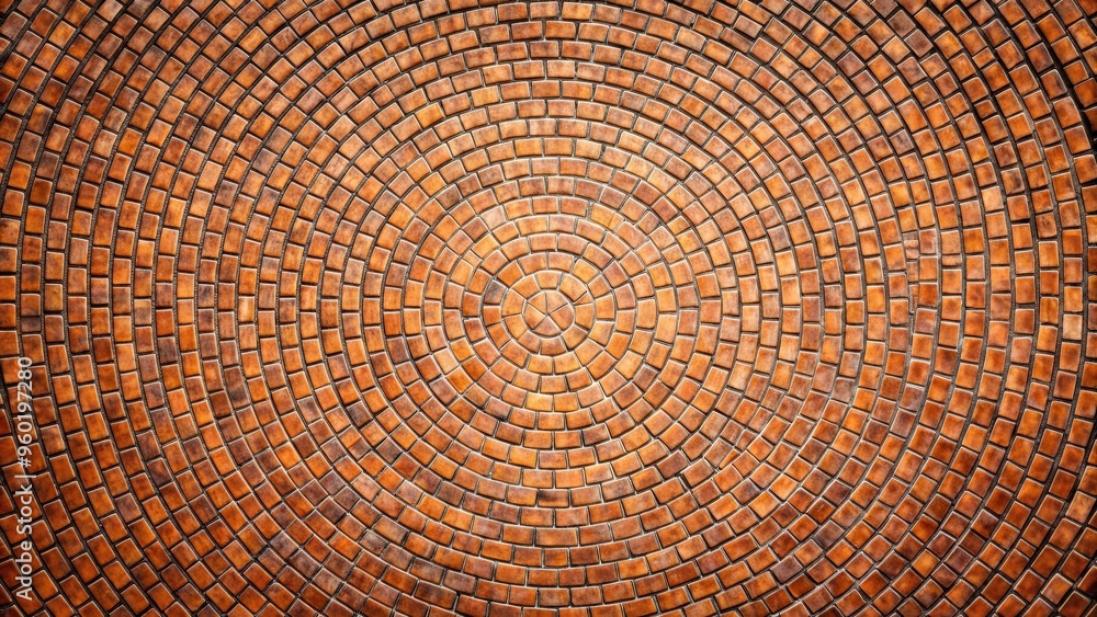 Naklejka premium Circular brick pattern background texture perfect for adding depth and interest to any design project