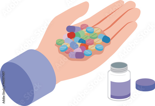 薬物依存のイメージイラスト