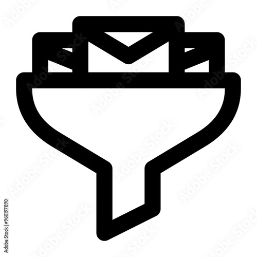 spam filtering, anti spam, mail filtering, spam detection, artificial intelligence outline icon