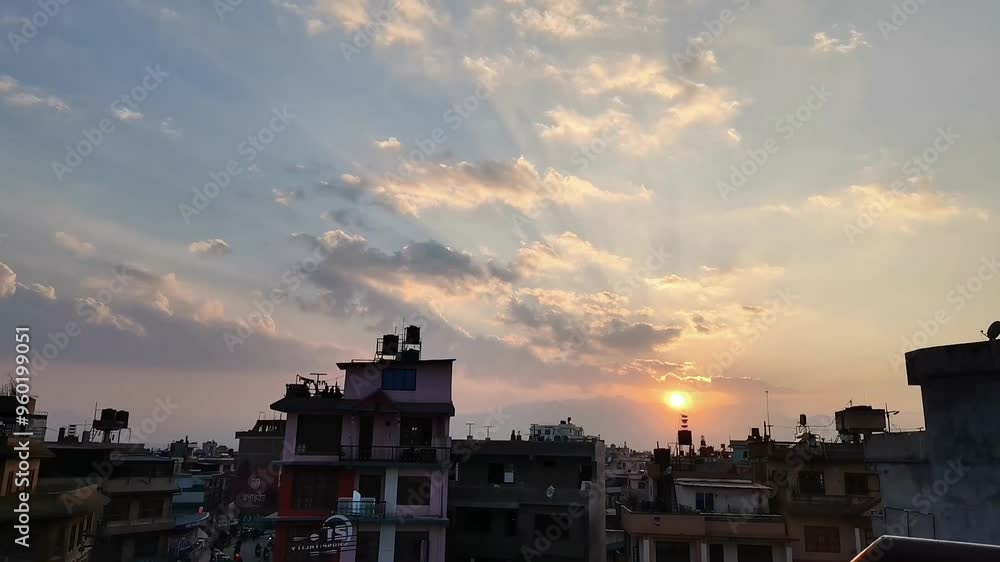 Mesmerizing sunset over the city Mesmerizing sunset over the city