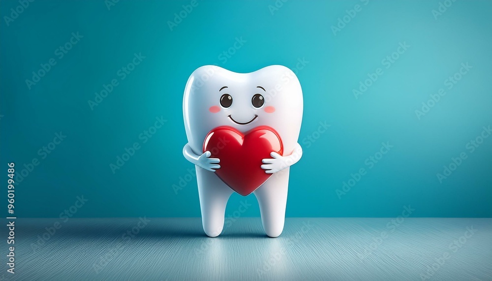 かわいい歯のキャラクターとハート(Cute tooth character with heart.)
かわいい歯のキャラクターとハート(Cute tooth character with heart.)