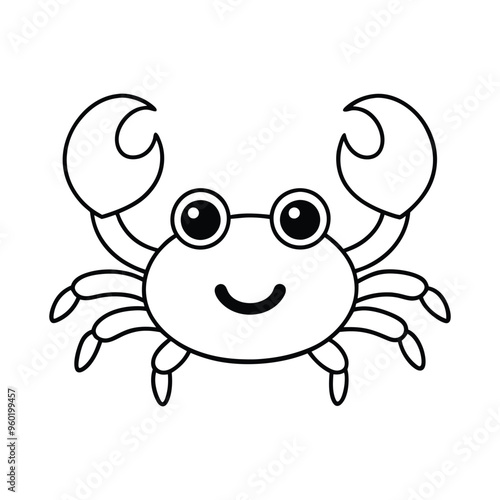 Crab Drawing Design Vector Illustration Clipart Eps photo