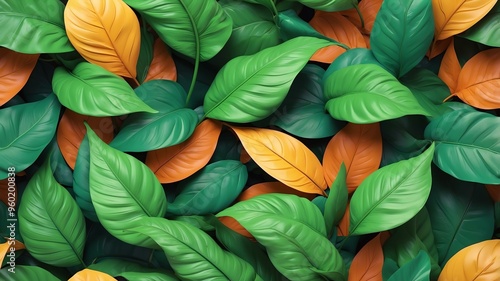 Wallpaper Mural abstract leaf patterns vector art background Torontodigital.ca