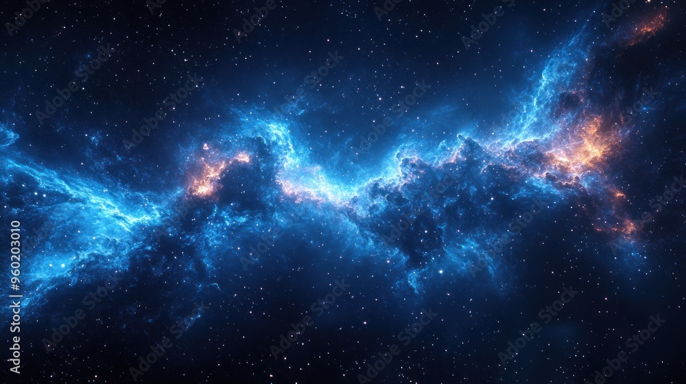 Fototapeta premium Galaxy background illustration with stars, space galaxy background, background with space, milky way supernova