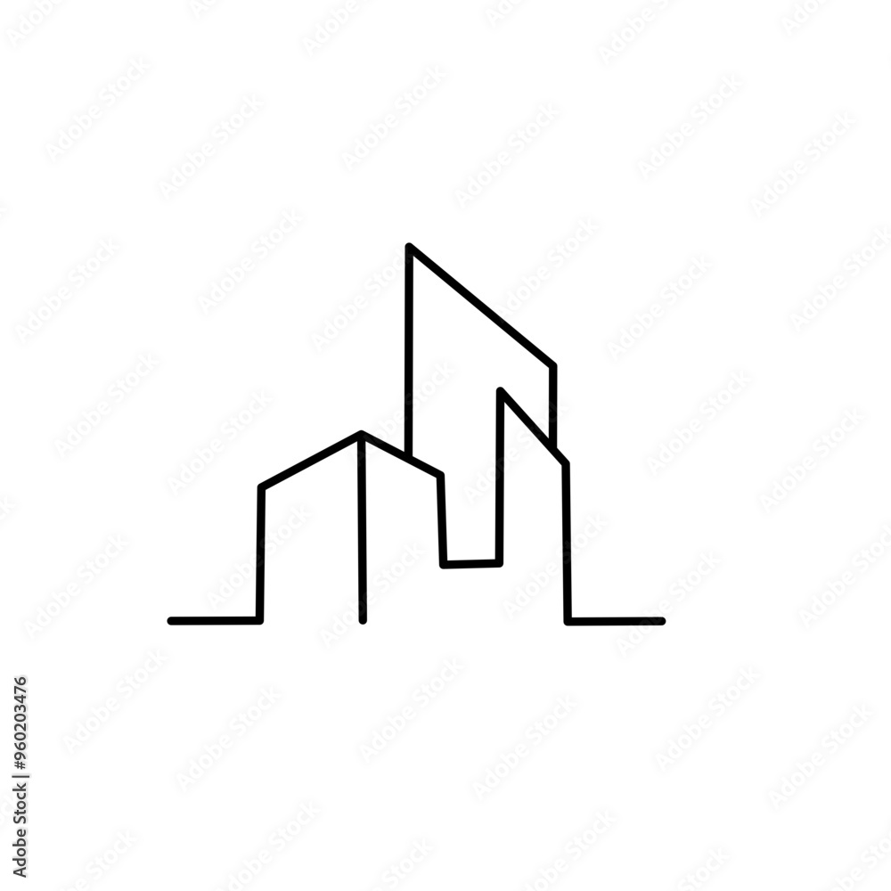 minimalist city building line art minimalist city building line art