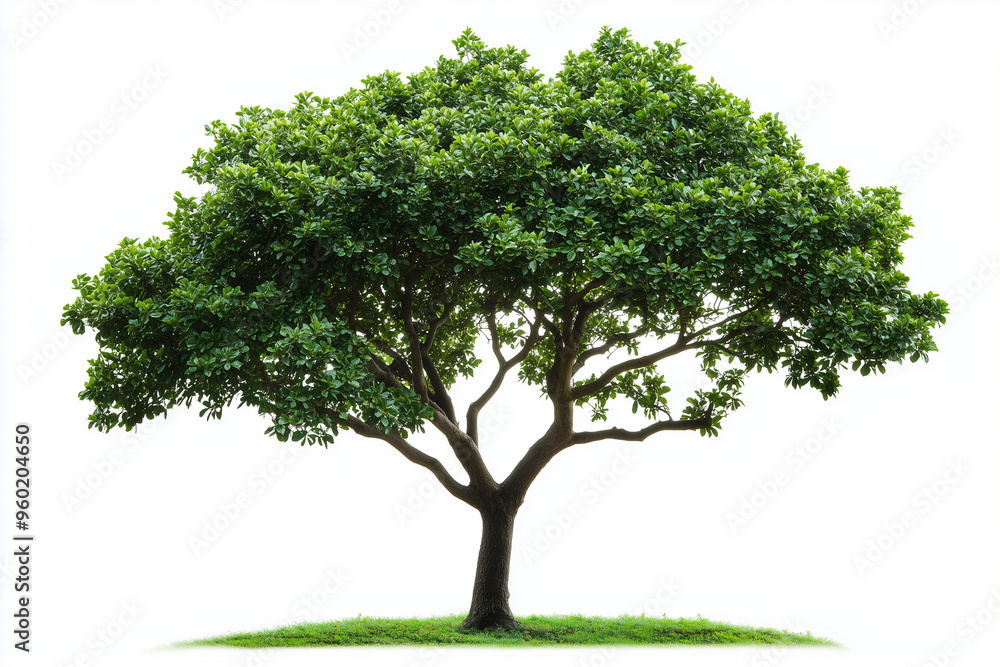 Big green tree isolated on white background, Selective focus green leaf tree with branch and stick.
Big green tree isolated on white background, Selective focus green leaf tree with branch and stick.